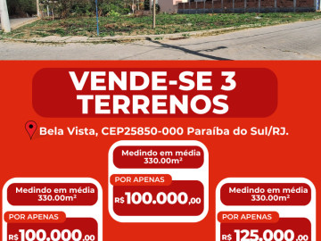 Terreno - Venda - Bela Vista - Paraíba do Sul - RJ